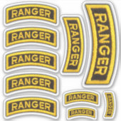 75. Army Rangers Veterans Vets Contour Sticker (Vorderseite)