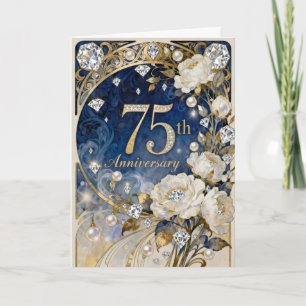 75. Diamantene Traumhochzeit-Jubiläum Karte