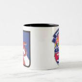 75. Div., machen bereites Logo Zweifarbige Tasse (Mittel)