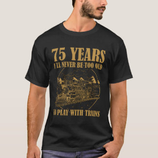75 Eisenbahn-Dampfzug 75. T-Shirt