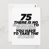 75 Es gibt keinen Aufzug zum Geburtstag Postkarte (Vorne/Hinten)