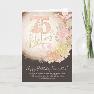75 & Fantastisch Blumen Foto Personalisierter Gebu Karte