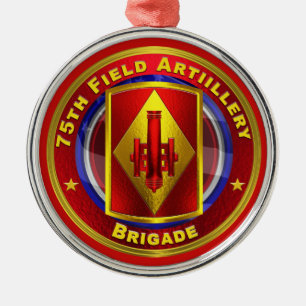 75. Feldartillerie-Brigade Weihnachten Ornament Aus Metall