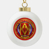 75. Field Artillery Brigade Keramik Kugel-Ornament (Vorderseite)