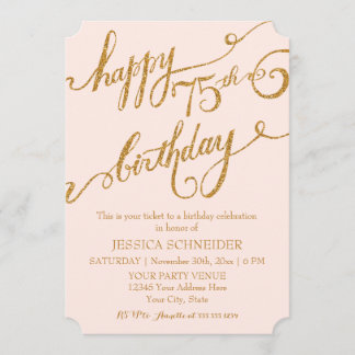 75., fünfte Party-Feier des Geburtstags-siebzig Einladung