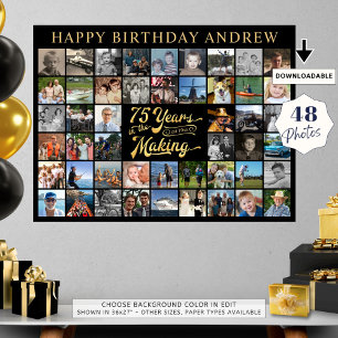 75. Geburtstag 48 Fotos 75 Jahre im Making Poster