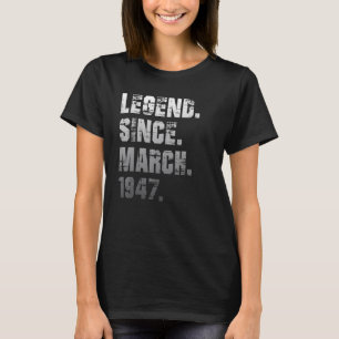 75. Geburtstag 75 Jahre alte Legende seit März 194 T-Shirt
