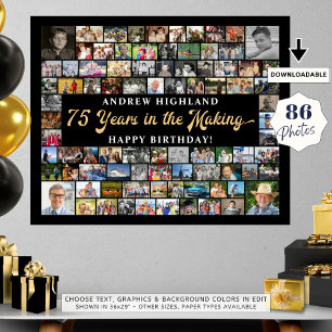 75. Geburtstag 86 Fotos 75 Jahre im Making Poster
