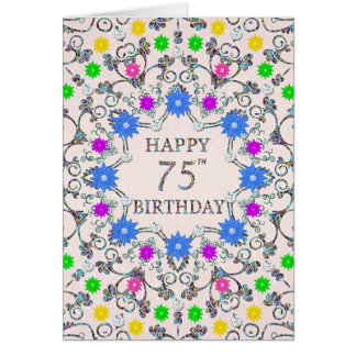 75. Geburtstag Abstrakte Blume