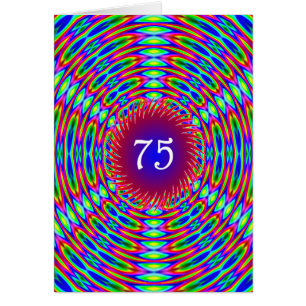 75. Geburtstag Abstrakte Trippy-Wirbel