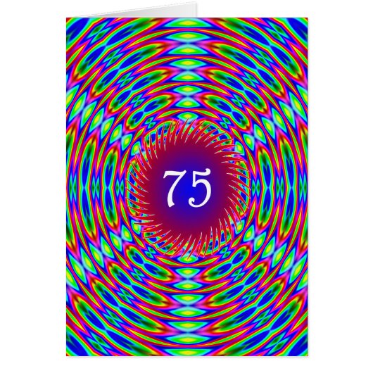 75. Geburtstag Abstrakte Trippy-Wirbel (Vorne)