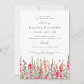 75. Geburtstag August Geburtsmonat Blume Gladiolus Einladung (Vorderseite)