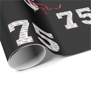 75. Geburtstag Ballon Bouquet Wrapping Paper Geschenkpapier