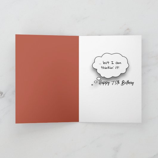 75. Geburtstag Barnziege Karte (Innenseite)