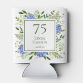 75. Geburtstag Blue Hydrangeas Dosenkühler (Rückseite)