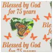 75. GEBURTSTAG BUTTERFLY-DESIGN STOFF (Nahaufnahme)