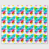 75. GEBURTSTAG BUTTERFLY PERSONALISIERTES DESIGN GESCHENKPAPIER (Flach)