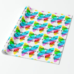75. GEBURTSTAG BUTTERFLY PERSONALISIERTES DESIGN GESCHENKPAPIER