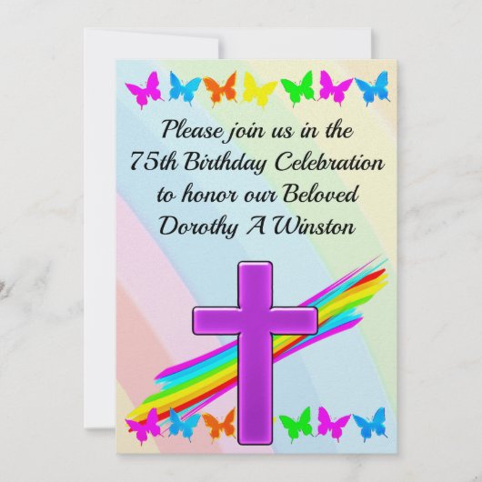 75. GEBURTSTAG CHRISTLICHE EINLADUNG (Vorderseite)