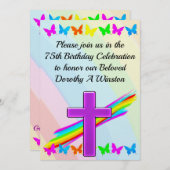 75. GEBURTSTAG CHRISTLICHE EINLADUNG (Vorne/Hinten)