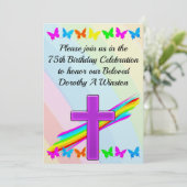 75. GEBURTSTAG CHRISTLICHE EINLADUNG (Stehend Vorderseite)