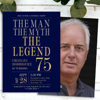 75. Geburtstag Der Mann Der Mythos Das legendäre F Einladung