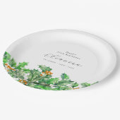 75. Geburtstag Dezember Geburtstag Blume Holly Cus Pappteller (Schrägansicht)