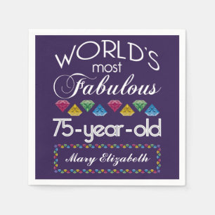 75. Geburtstag die meisten fabelhaften bunten Serviette