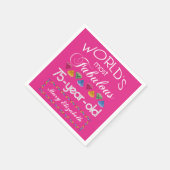 75. Geburtstag Die prächtigsten farbenfrohen Edels Serviette (Ecke)