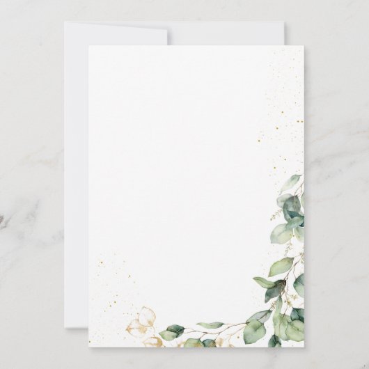 75. Geburtstag Eukalyptus Einladung (Rückseite)