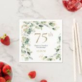 75. Geburtstag Eukalyptus Serviette (Beispiel)
