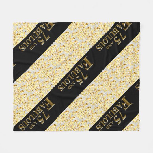 75. Geburtstag Fleecedecke (Vorderseite (Horizontal))