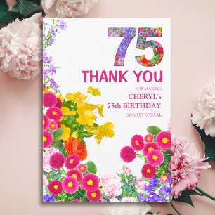 75. Geburtstag Florale Eleganz Danke für 75 Jahre