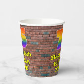 75. Geburtstag: Fun Graffiti-Inspiriert Regenbogen Pappbecher (Links)