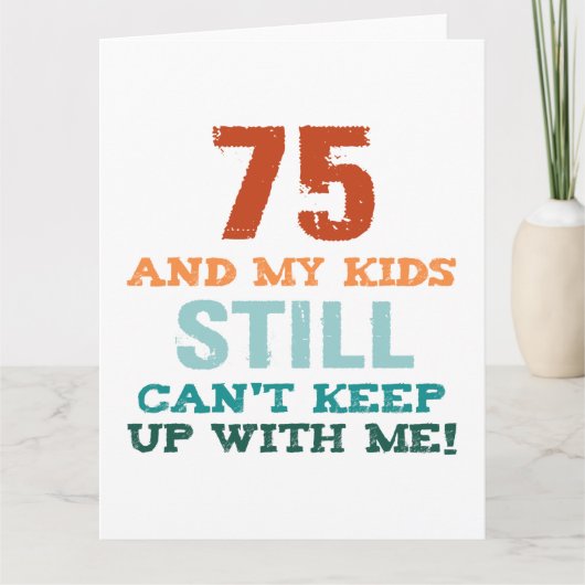 75. Geburtstag für Eltern Karte (Vorderseite)