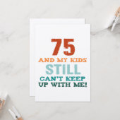 75. Geburtstag für Eltern Karte (Vorderseite/Rückseite Beispiel)