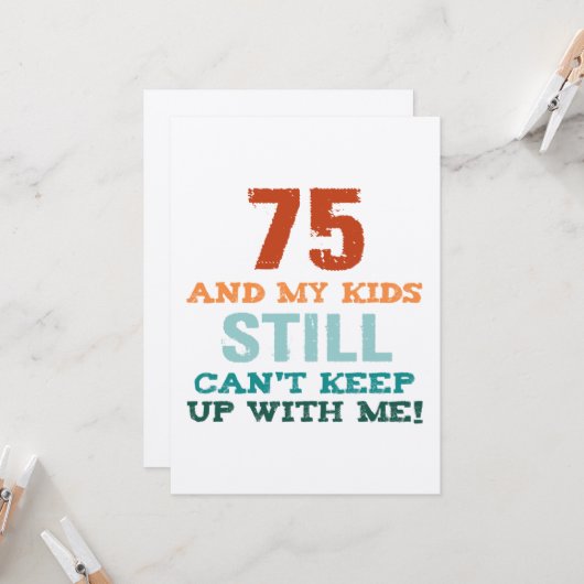 75. Geburtstag für Eltern Karte (Vorderseite/Rückseite Beispiel)