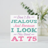 75. Geburtstag für Frauen Karte (Stehend Vorderseite)