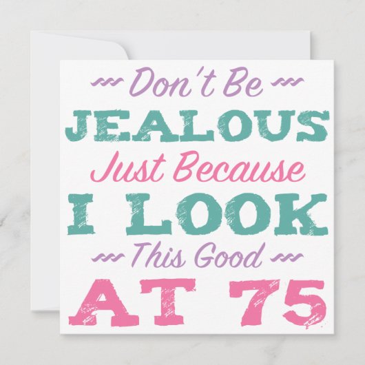 75. Geburtstag für Frauen Karte (Vorderseite)