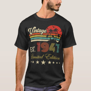 75. Geburtstag geboren 1947 Vintage limitierte Auf T-Shirt