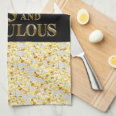 75. Geburtstag Geschirrtuch (Viertel Falte)