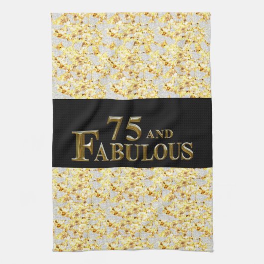 75. Geburtstag Geschirrtuch (Vertikal)