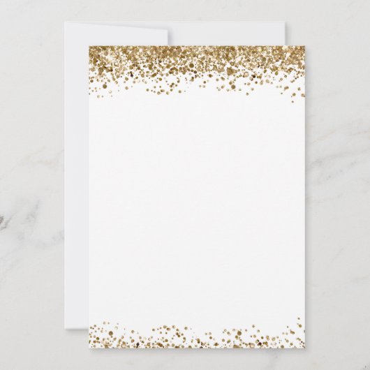 75. Geburtstag Glitzer Einladung (Rückseite)