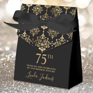 75. Geburtstag Gold Elegant Danke Geschenkschachtel