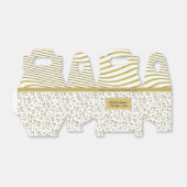 75. Geburtstag Gold und Weiß Collage Muster Geschenkschachtel (Ungefaltet)