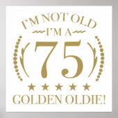 75. Geburtstag Golden Oldie Poster (Vorne)