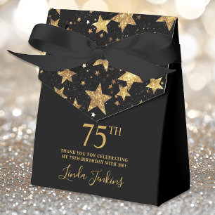 75. Geburtstag Goldene Sterne Dankeschön  Geschenkschachtel