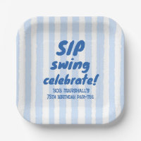 75. Geburtstag Golf Fette blaue Typografie Streife
