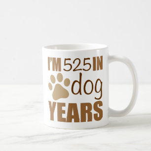 75. Geburtstag Hunde Jahre Kaffeetasse