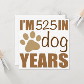 75. Geburtstag Hunde Jahre Karte (Vorderseite/Rückseite Beispiel)